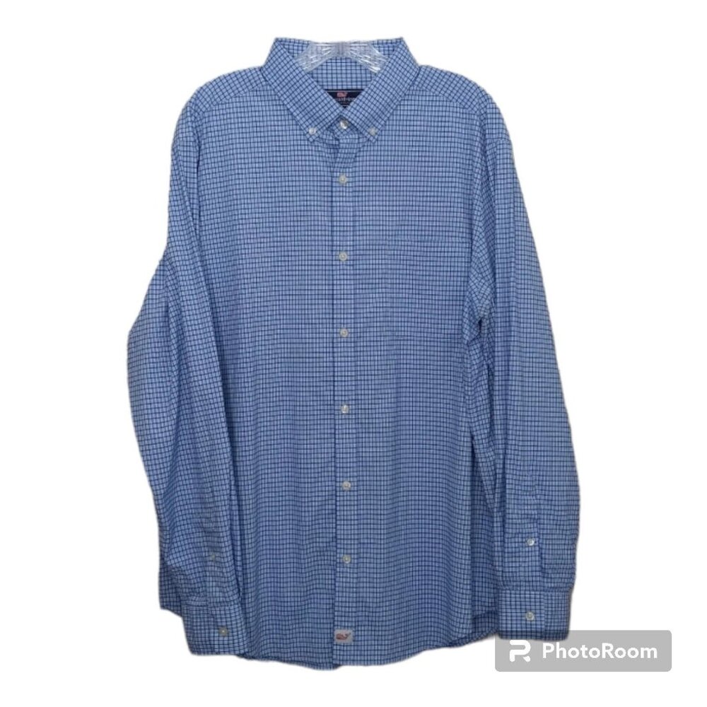 Vineyard Vines Shirt Men's XL Performance Classic Fit Murry Lightweight Wicking